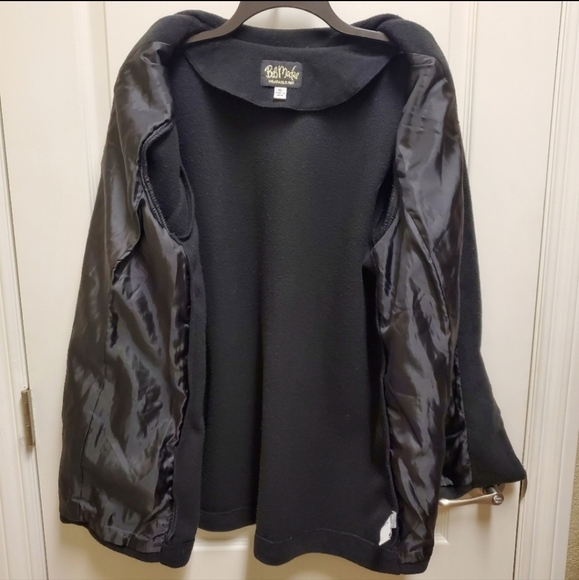 BOB MACKIE | Black Pea Coat w/ Scarf sz XL - Picture 5 of 7